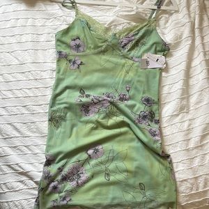 BP Green lace flower dress